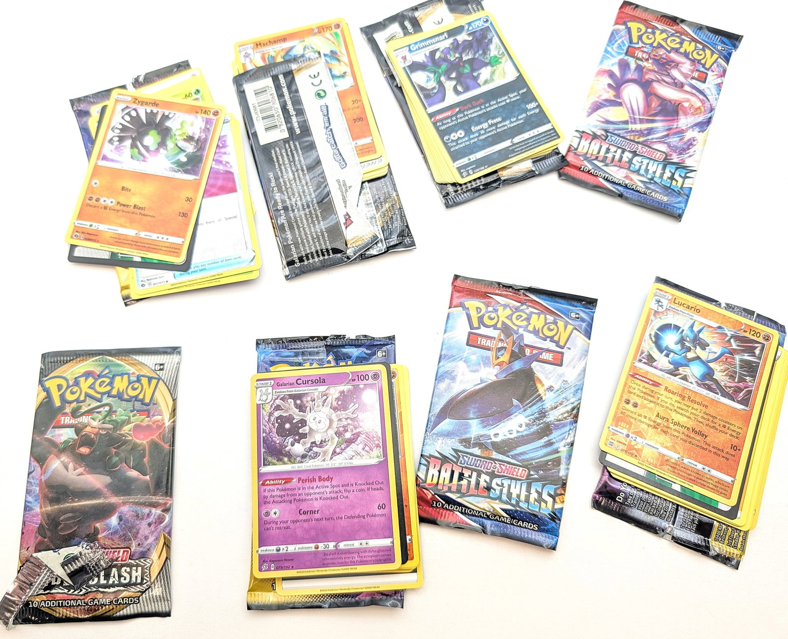 8 Packs (opened) of Pokemon Cards!: Most have at least 1 holo in them. Entire Lot includes 70+ Cards!
