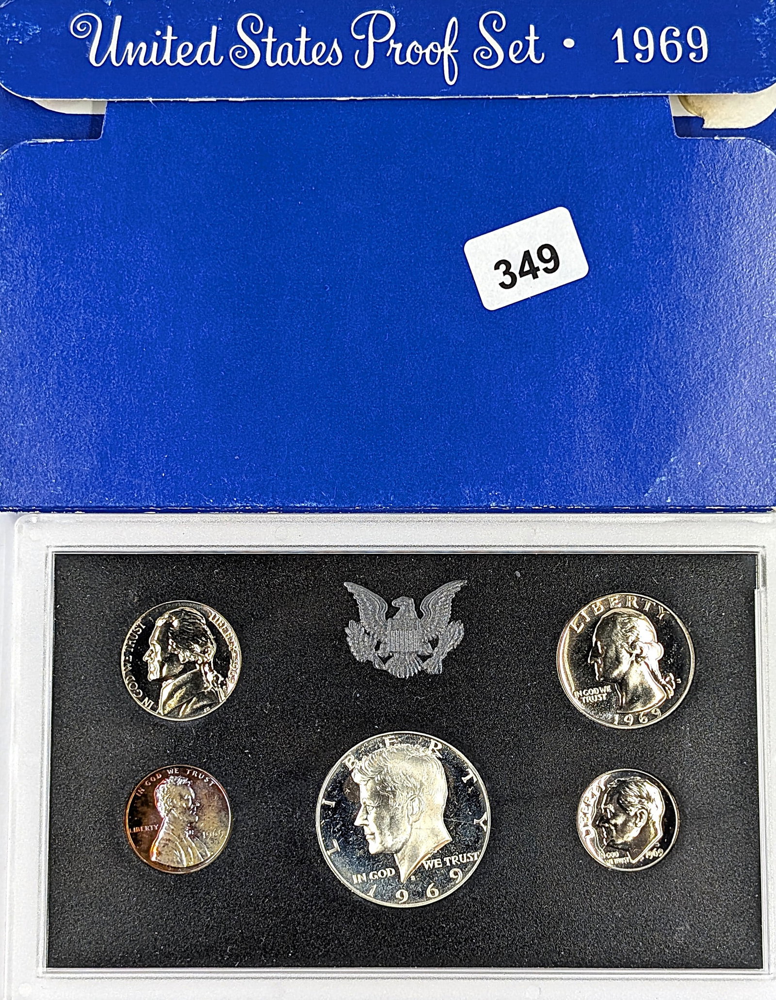 1969 US Proof Set w/ Silver JFK Half: _