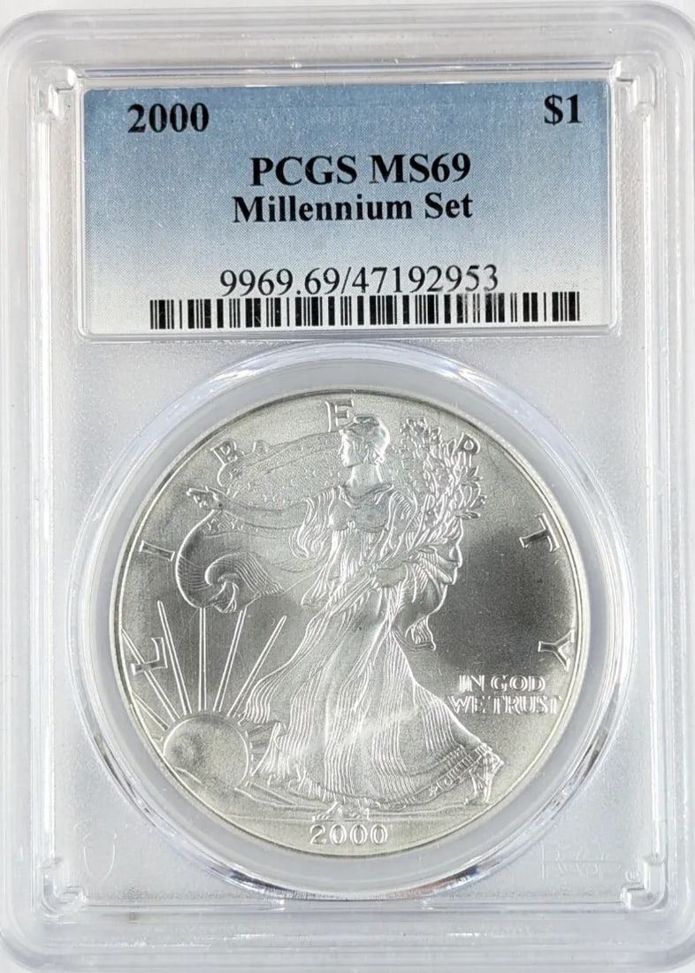 PCGS 2000 MS69 American Silver Eagle (1 of 2)