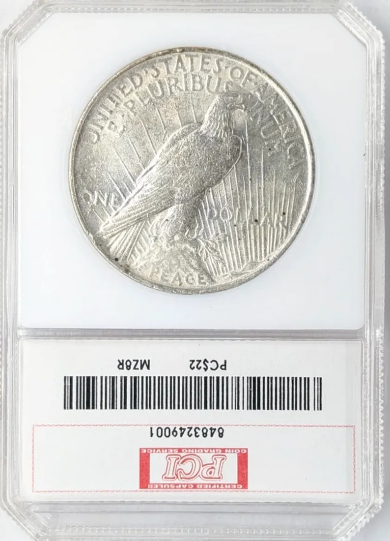 PCI 1922 AU 50 Silver Peace Dollar - 2