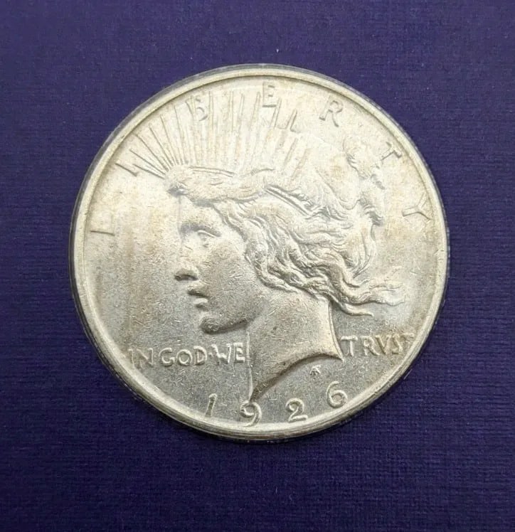 1924-S Silver Peace Dollar and Stamp Collection - 2