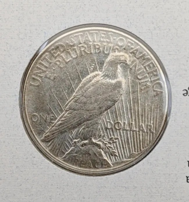 1924-S Silver Peace Dollar and Stamp Collection - 3
