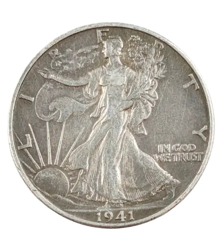 1941-D Silver Walking Liberty Half Dollar (1 of 2)