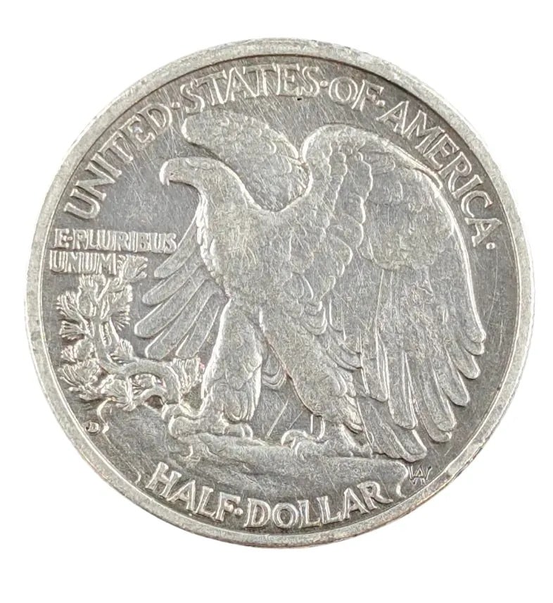 1941-D Silver Walking Liberty Half Dollar - 2