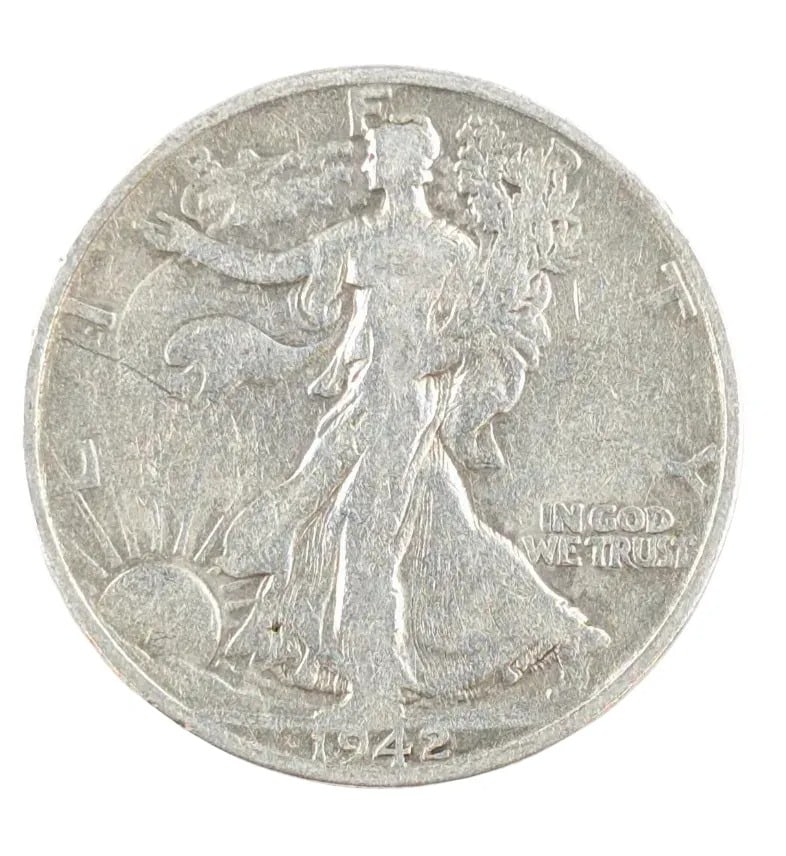 1942 Silver Walking Liberty Half Dollar (1 of 2)