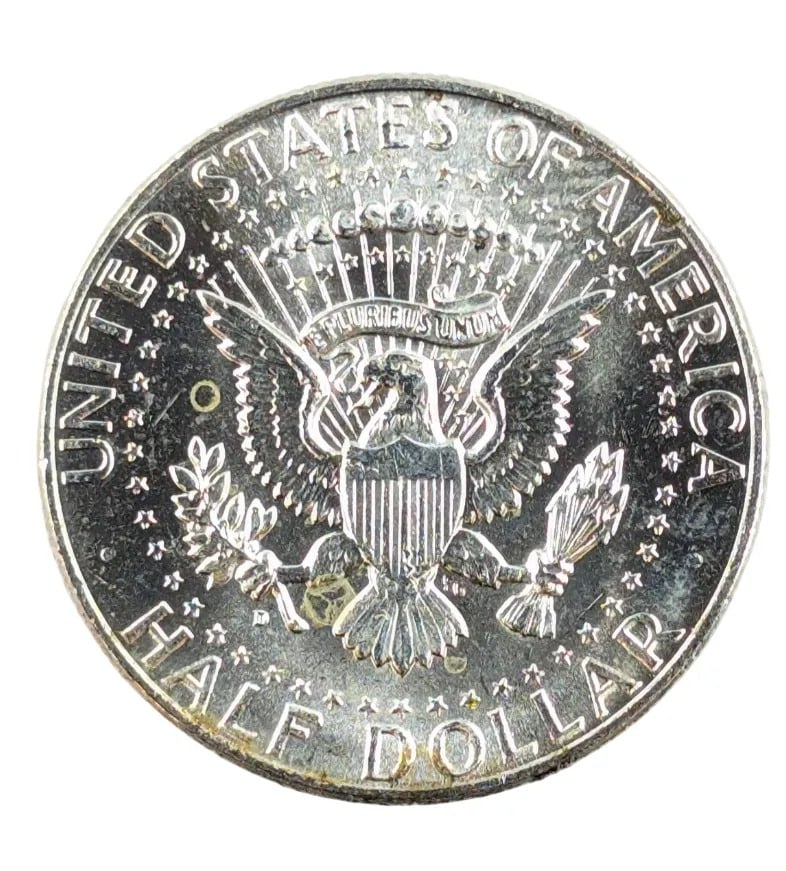 1964 Uncirculated Silver John F Kennedy Half Dollar - 2