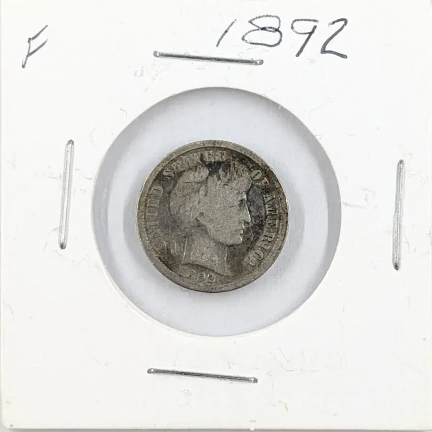 1892 Silver Barber Dime (1 of 2)