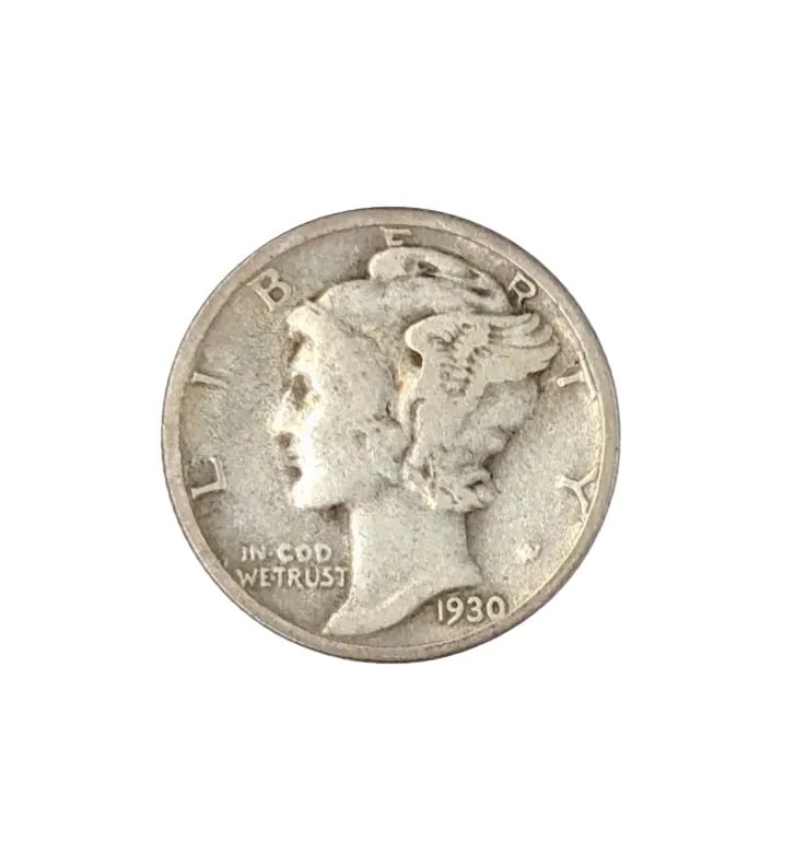 1930-S Silver Mercury Dime: _