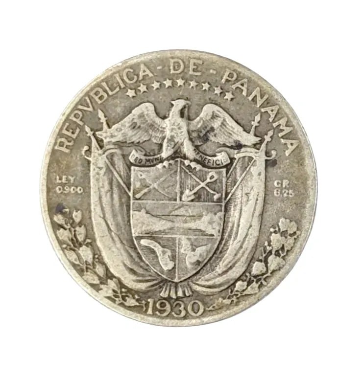 1930 Silver 1/4 Balboa - 2