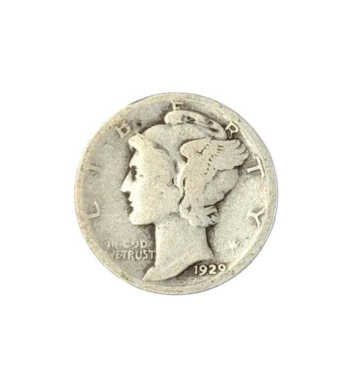 1929-D Silver Mercury Dime: _