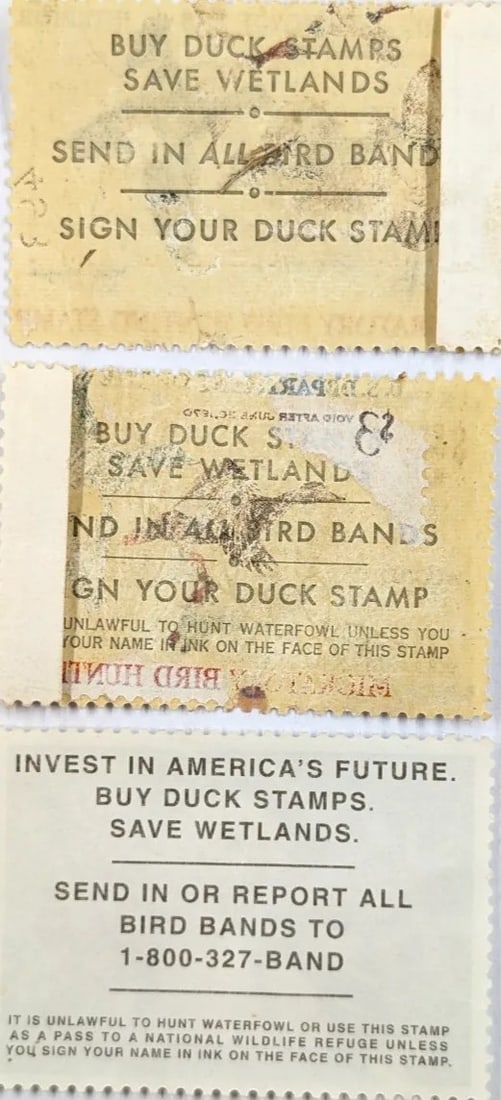 Lot of 3 Vintage US Federal Duck Stamps - 2