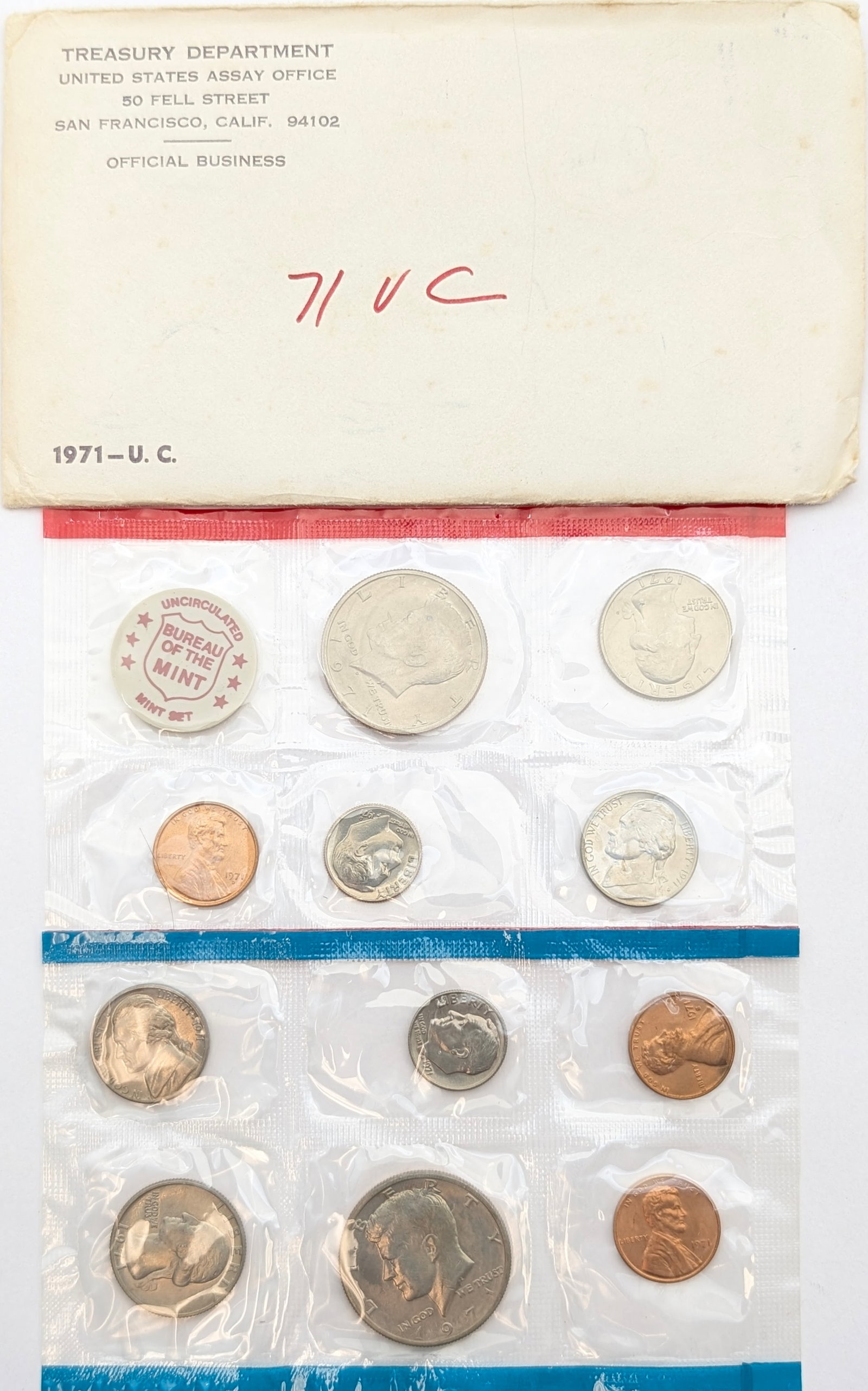 1971 US Mint Uncirculated Coin Set: _