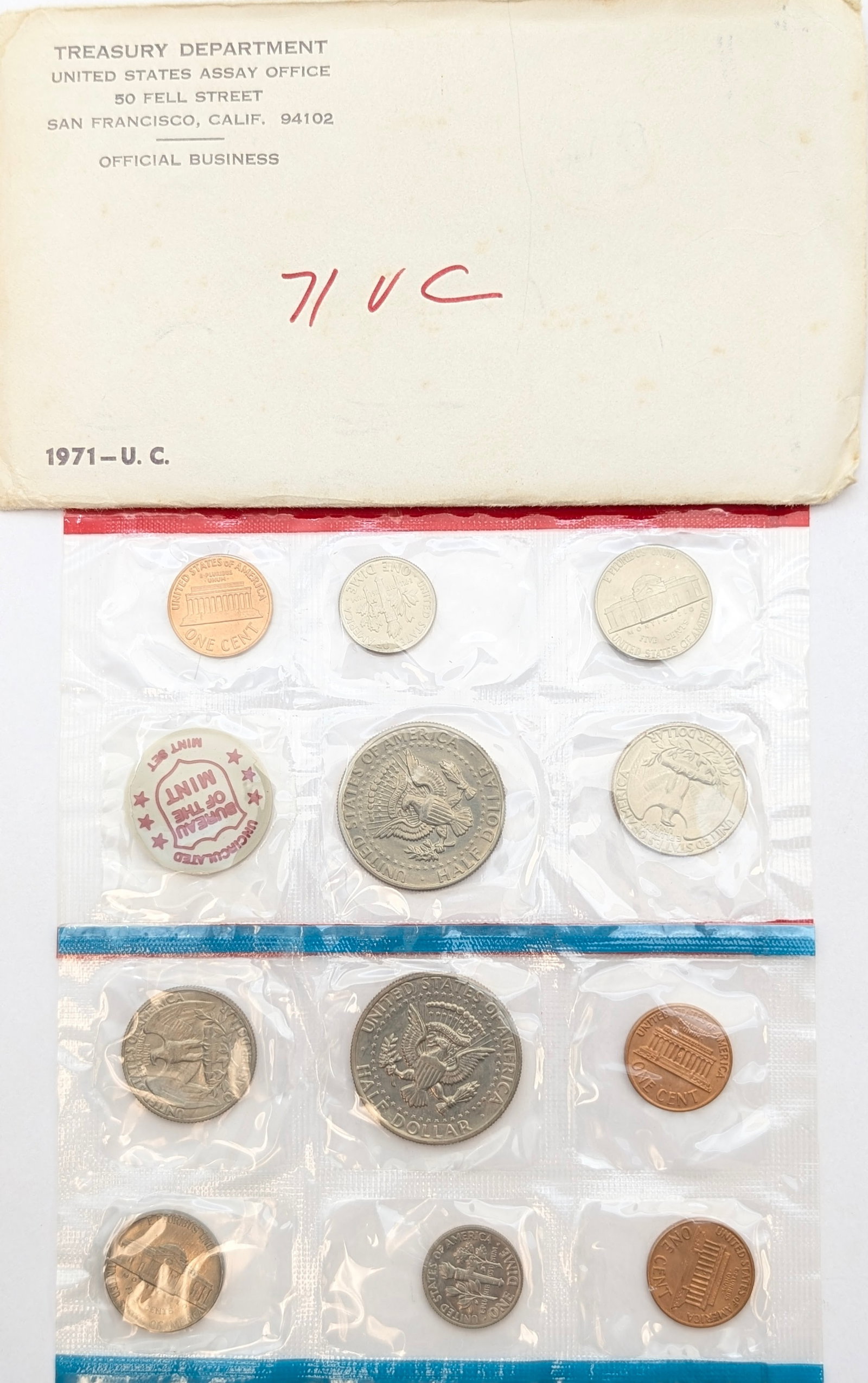 1971 US Mint Uncirculated Coin Set - 2