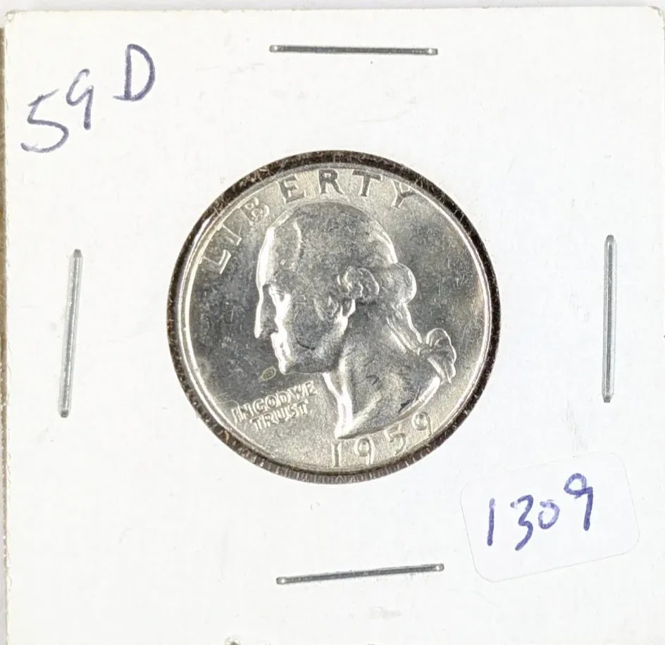 1959-D Uncirculated Silver Washington Quarter: _