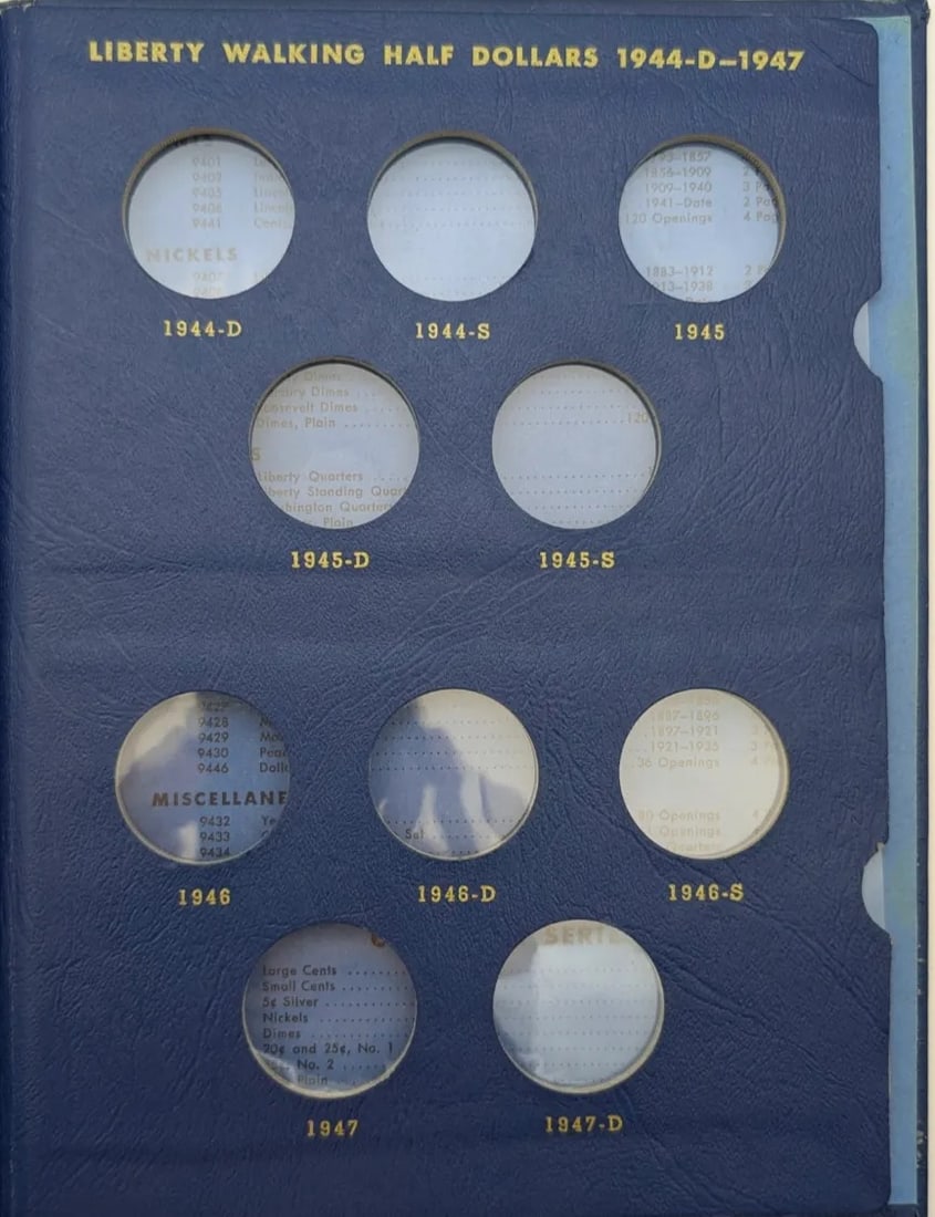 Empty Whitman Liberty Walking Halves Coin Album - 3