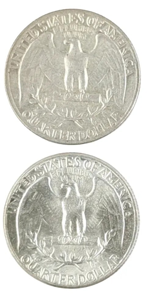 Lot of 2 Silver Washington Quarters- 1963, 1964 - 2