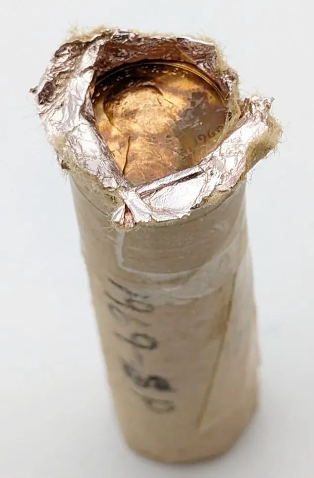Roll of 50 Uncirculated 1969 Lincoln Cents: _