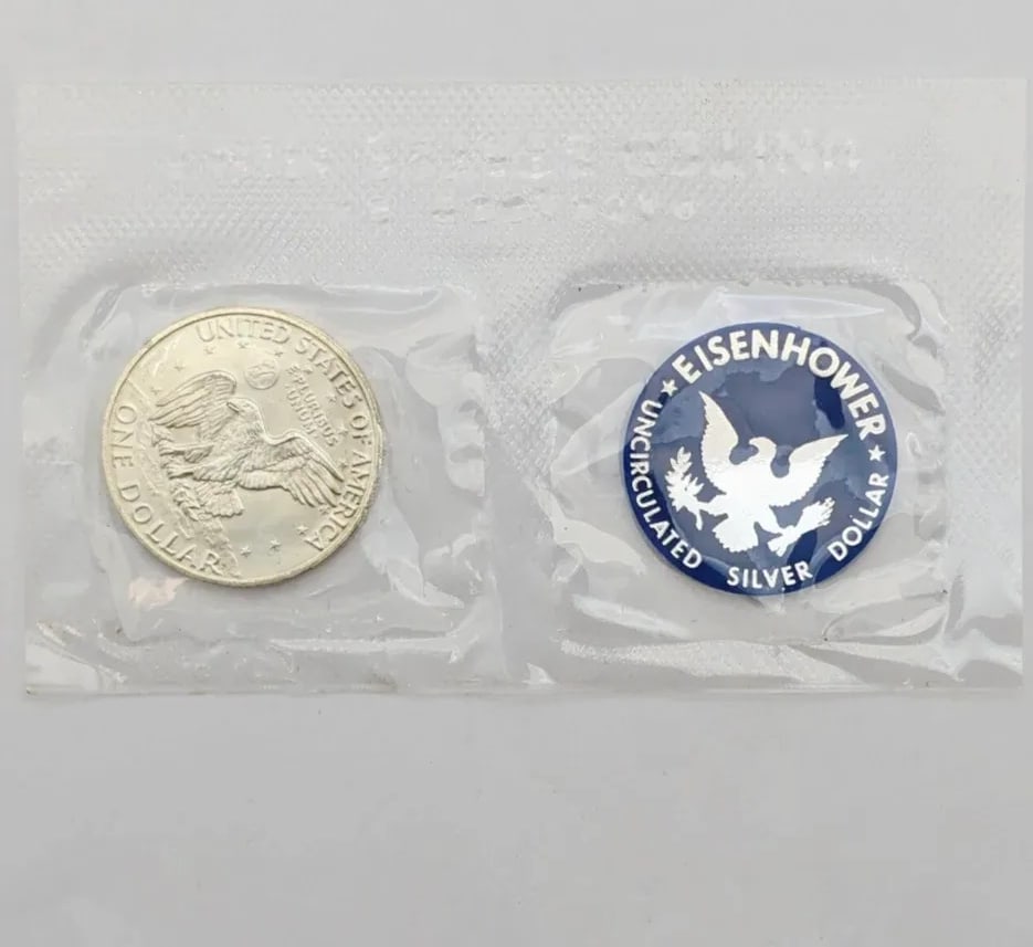 1972-S Eisenhower " Ike" Uncirculated Silver Dollar - 2