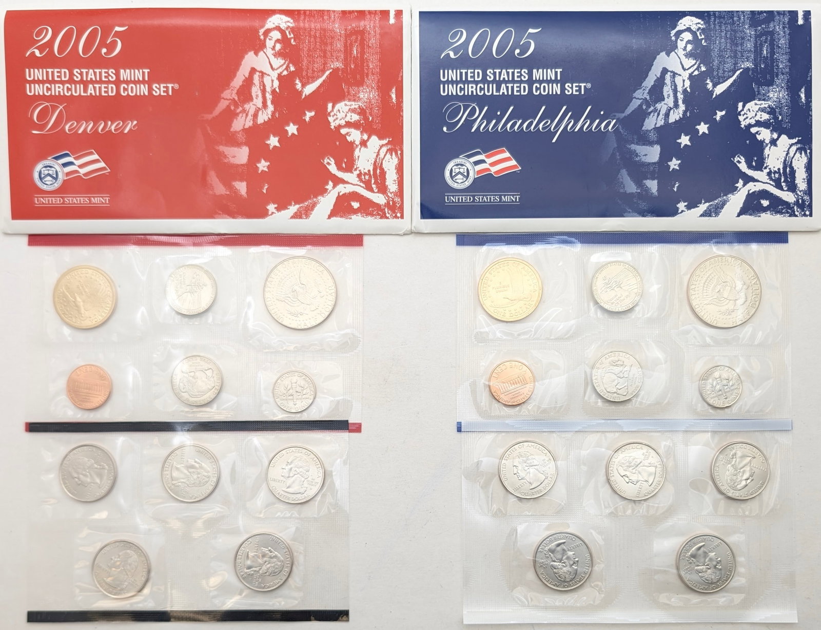 2005 P&D US Mint Uncirculated Coin Set - 2