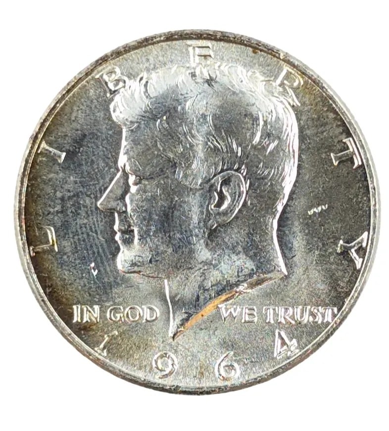 1964 Uncirculated Silver John F Kennedy Half Dollar: _