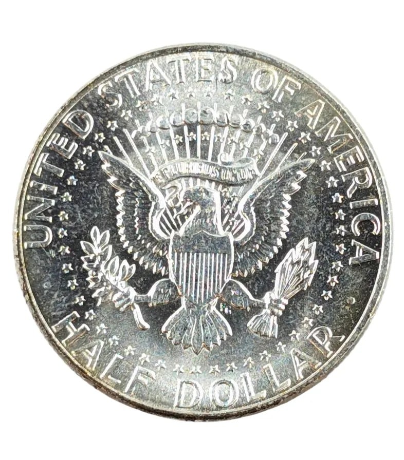 1964 Uncirculated Silver John F Kennedy Half Dollar - 2