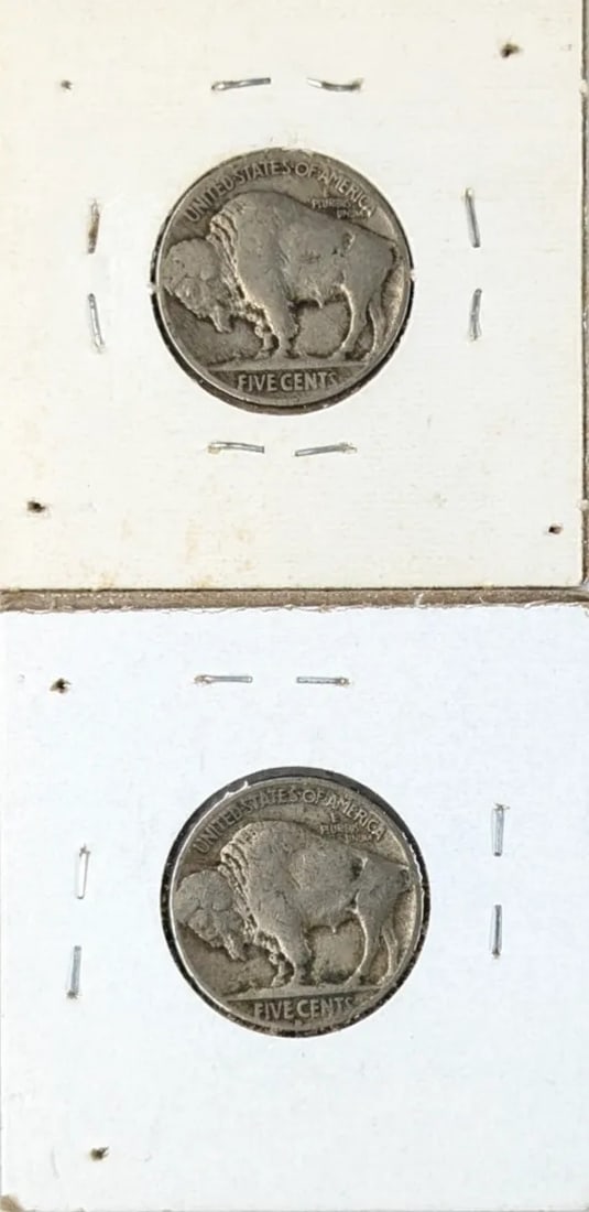 Lot of 2 Buffalo Head Nickels - 1934 P/D - 2