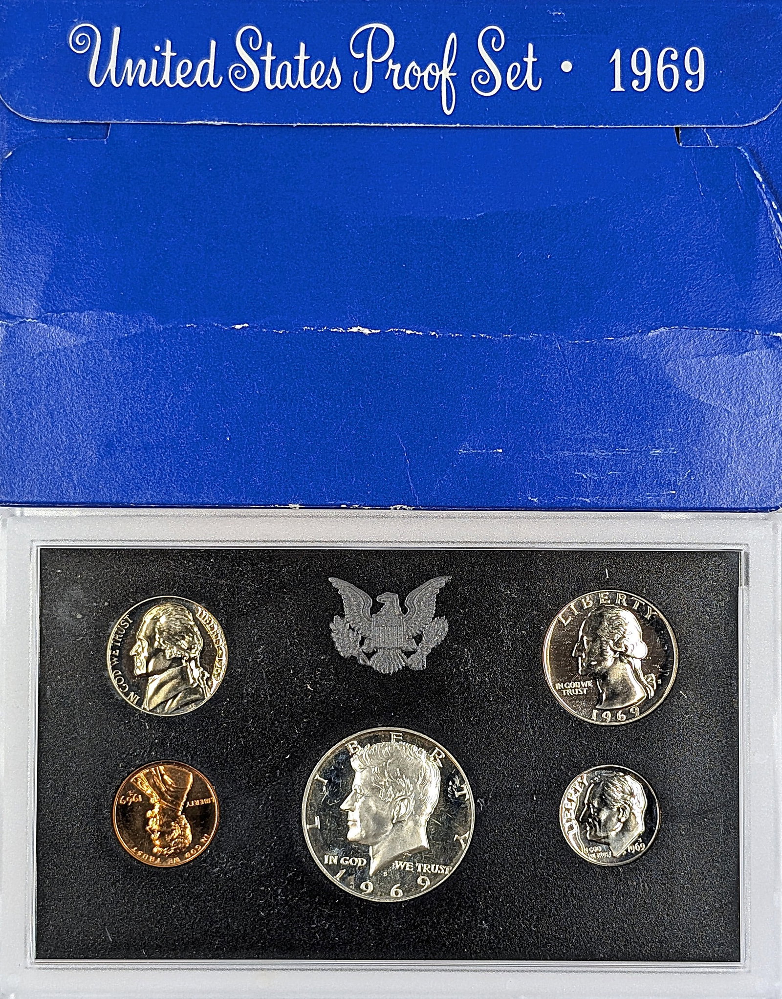 1969 US Proof Set w/ Silver JFK Half: _