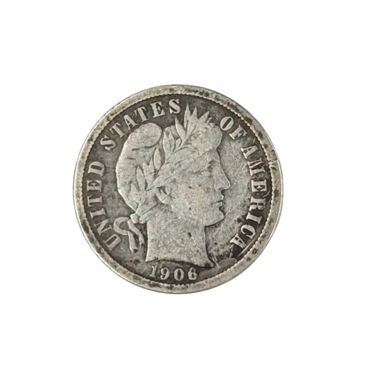 1906 Silver Barber Dime: _
