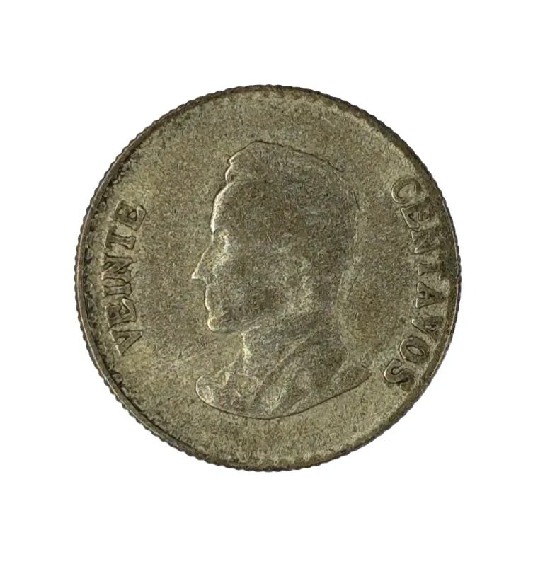 1953 Silver Colombian 20 Centavos: 30% Silver