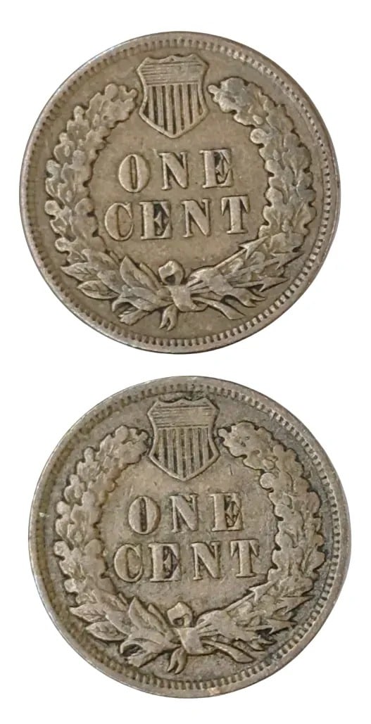 Lot of 2 Indian Cents- 1905, 1907 - 2