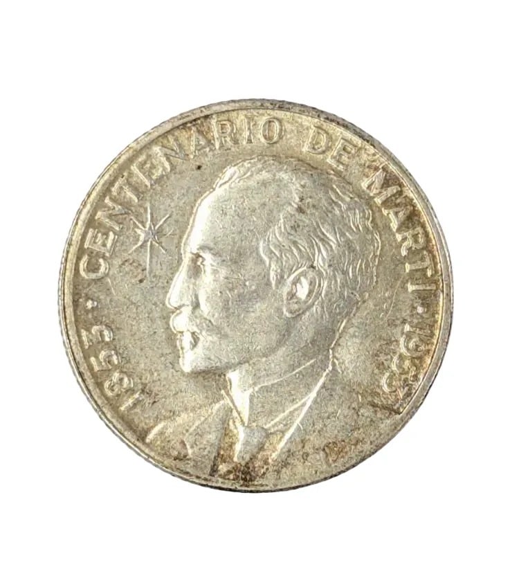 1953 Silver Cuban 25 Centavos: 90% Silver