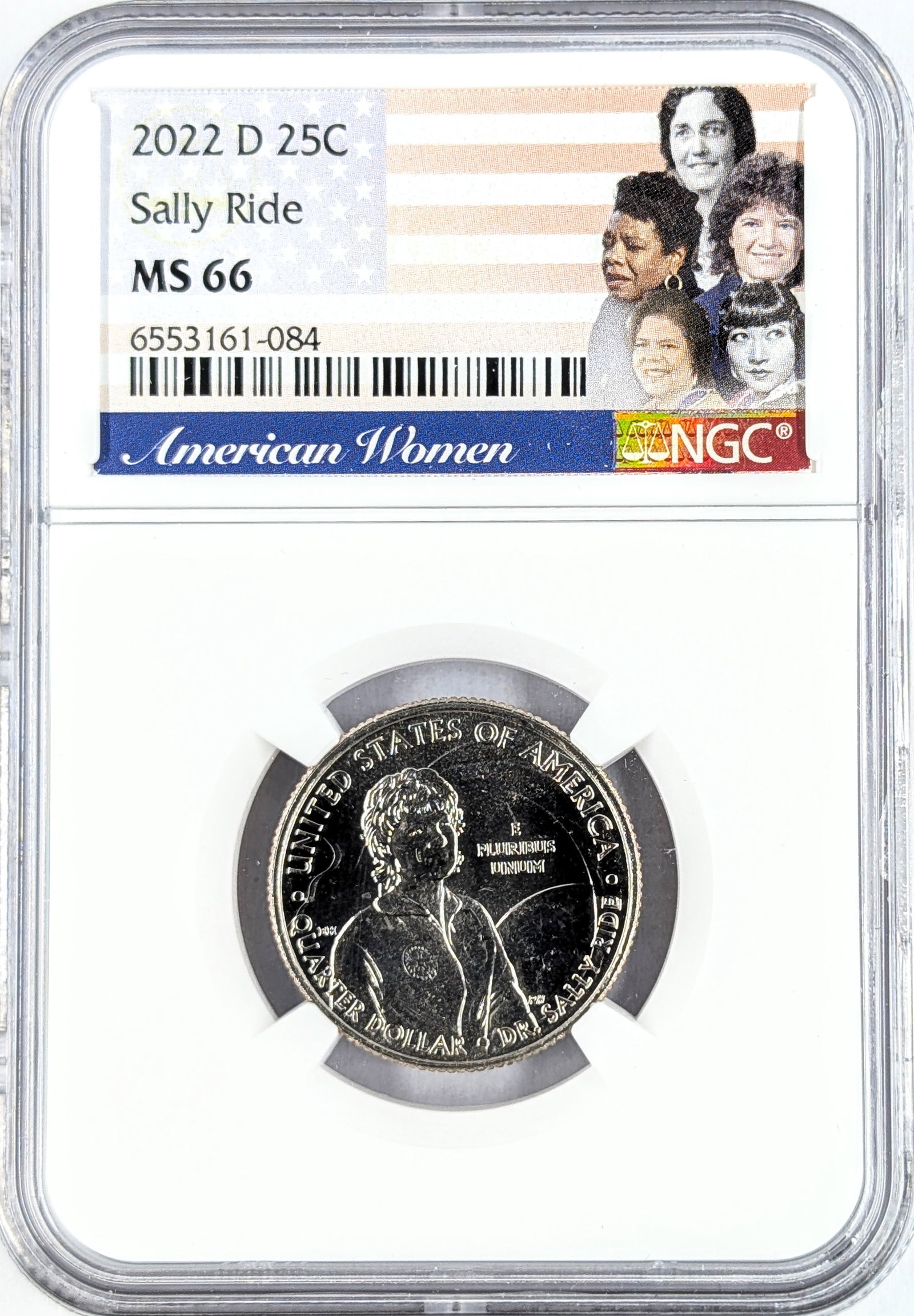 NGC 2022-D MS 66 American Women Washington Quarter- Sally Ride: _