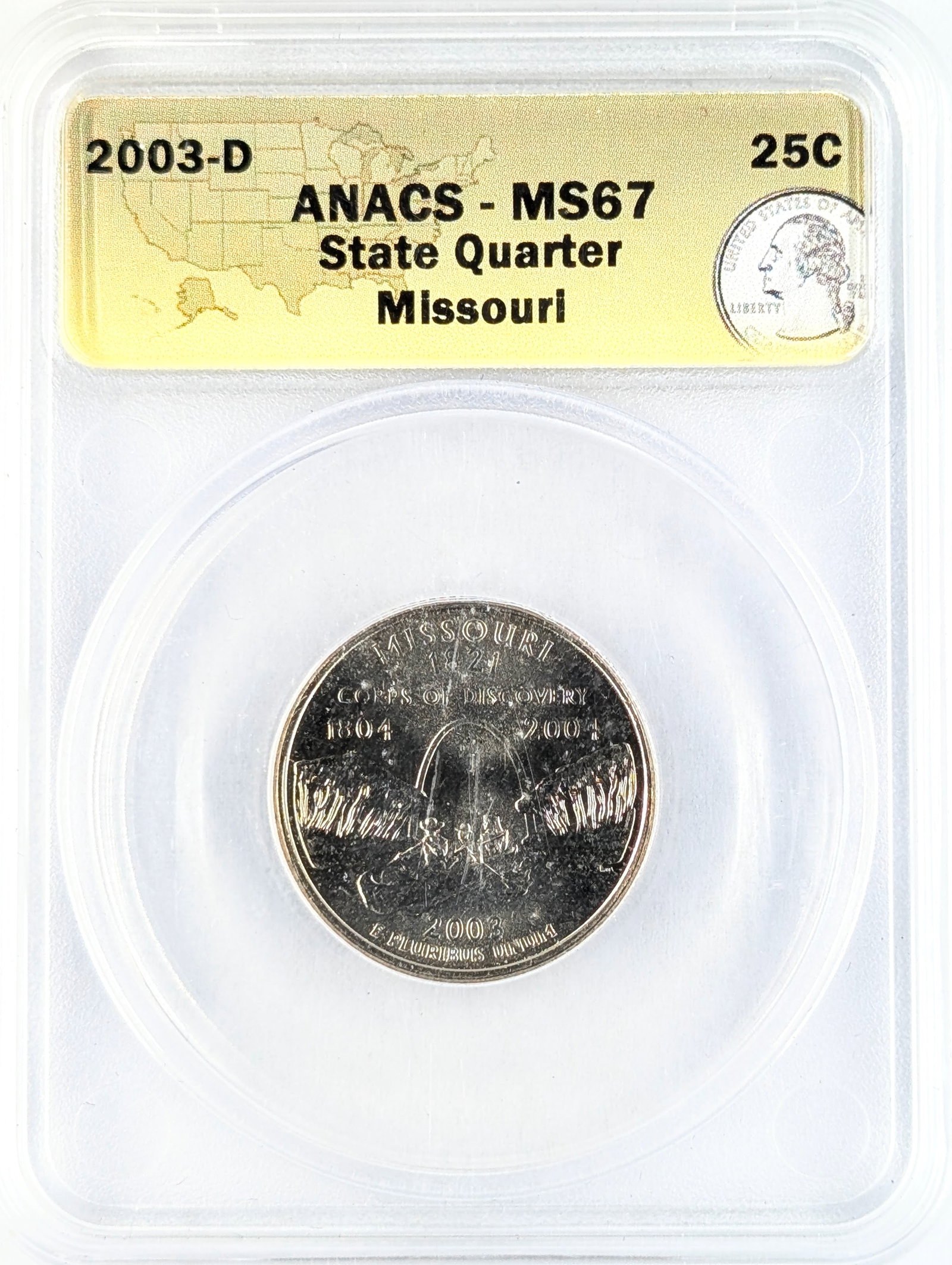 ANACS 2003-D MS 67 State Washington Quarter- MO: _
