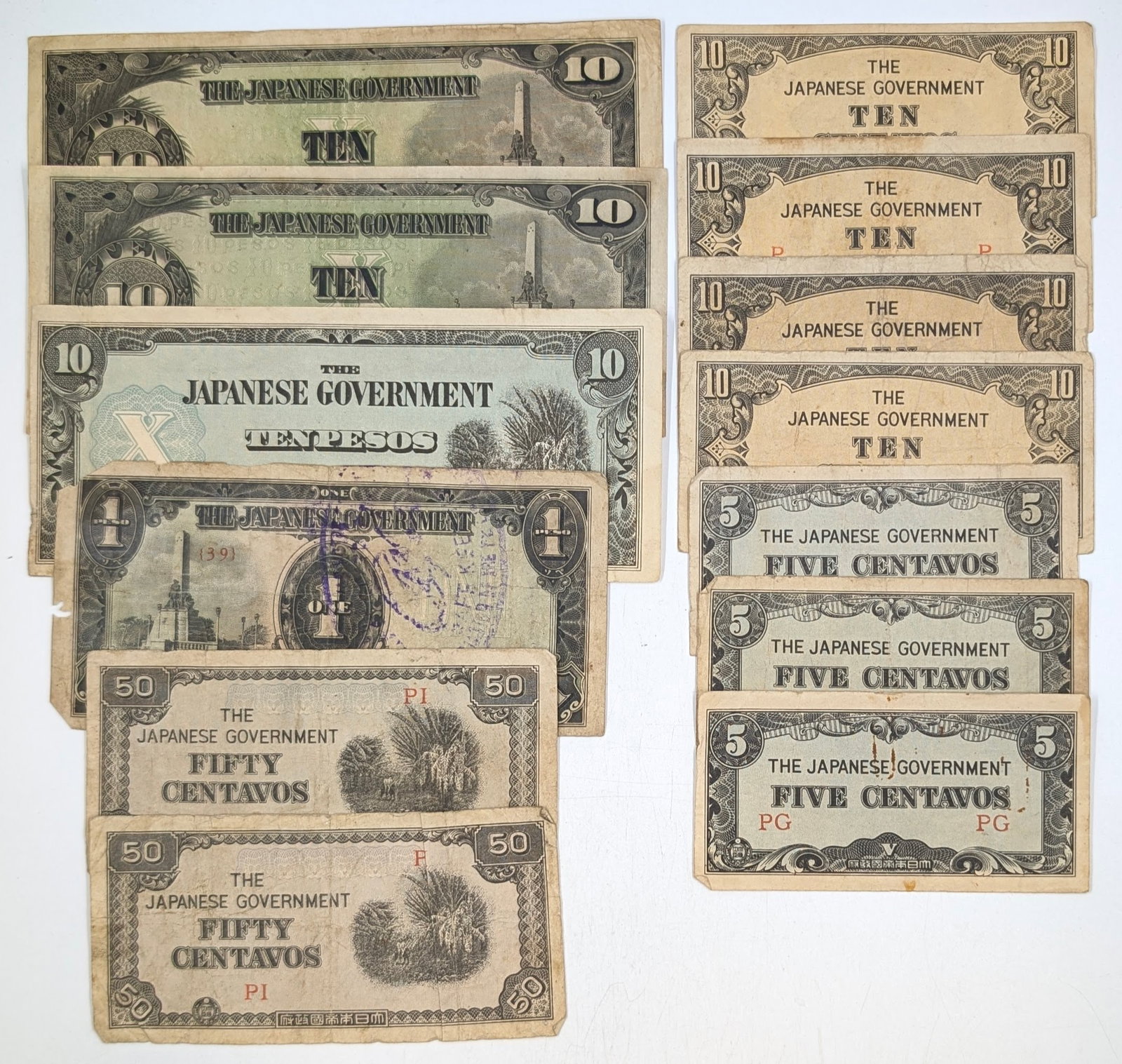Large Lot of World War II Era Japanese Invasion Money: _