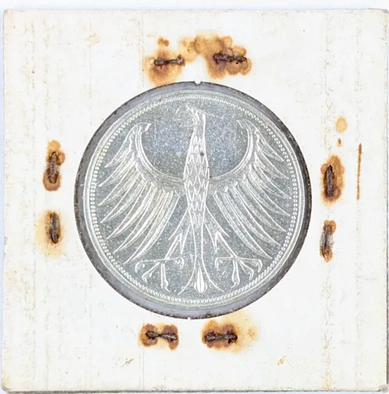 1966-D Silver West German 5 Deutsche Mark - 2