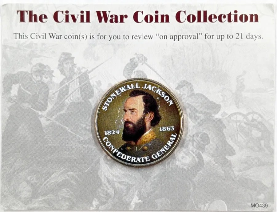 Colorized Stonewall Jackson Commemorative Half Dollar: _