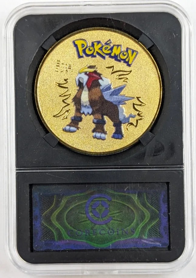 Entei Pokemon Limited Edition Collectors Coin: _