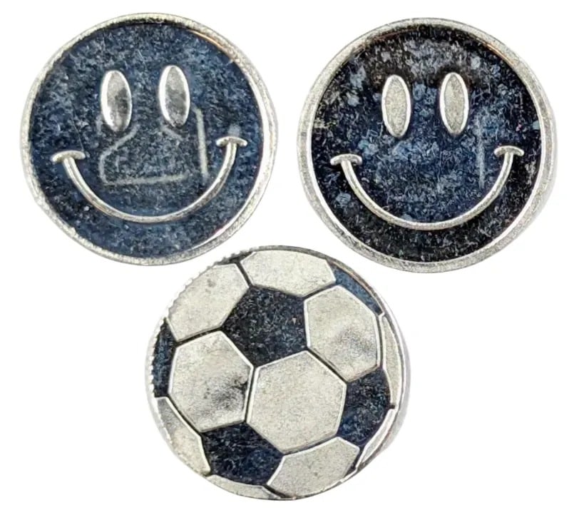 3 Grams .999 Fine Silver- Smiley Face(2), Soccer: _