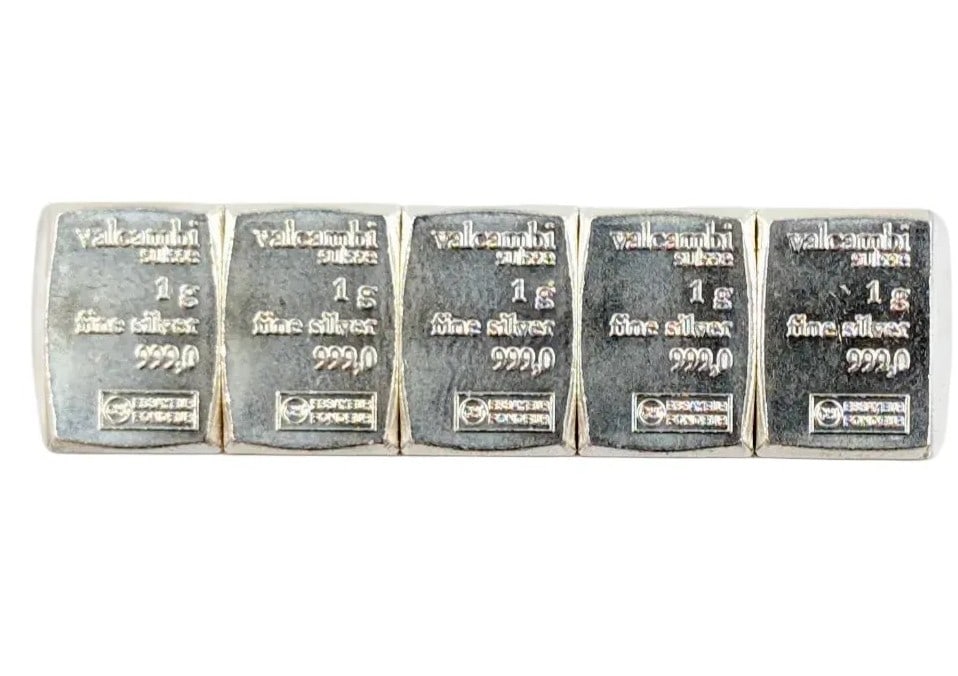 5 Grams .999 Fine Silver- Valcambi (1 of 2)