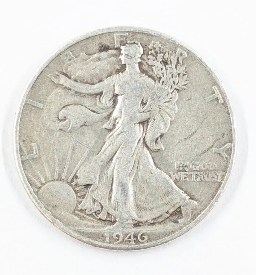 1946-D Silver Walking Liberty Half Dollar: _