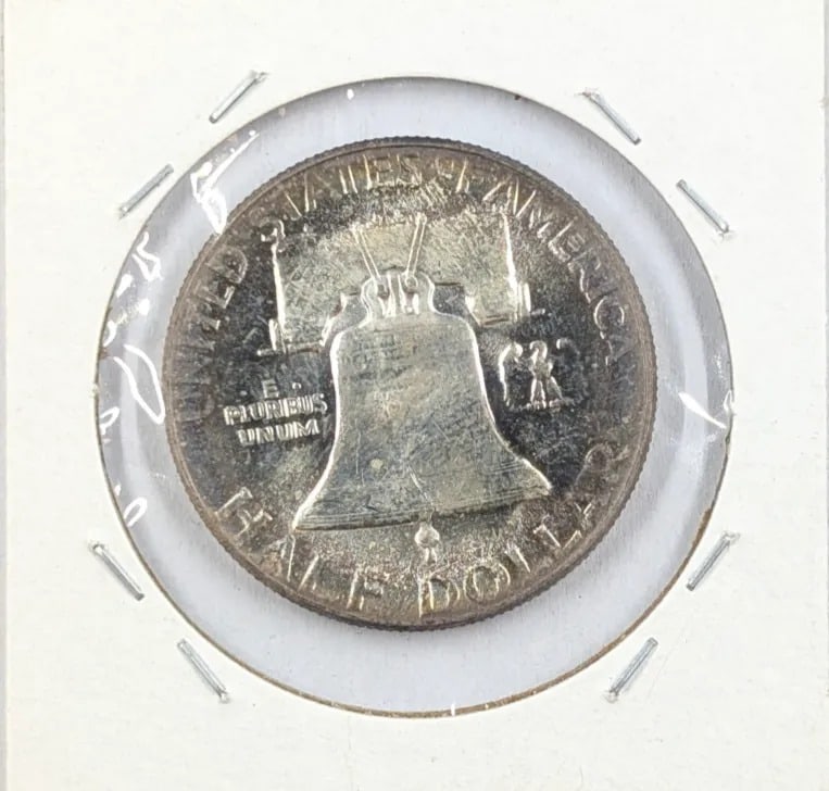 1957 Uncirculated Silver Franklin Half Dollar - 2