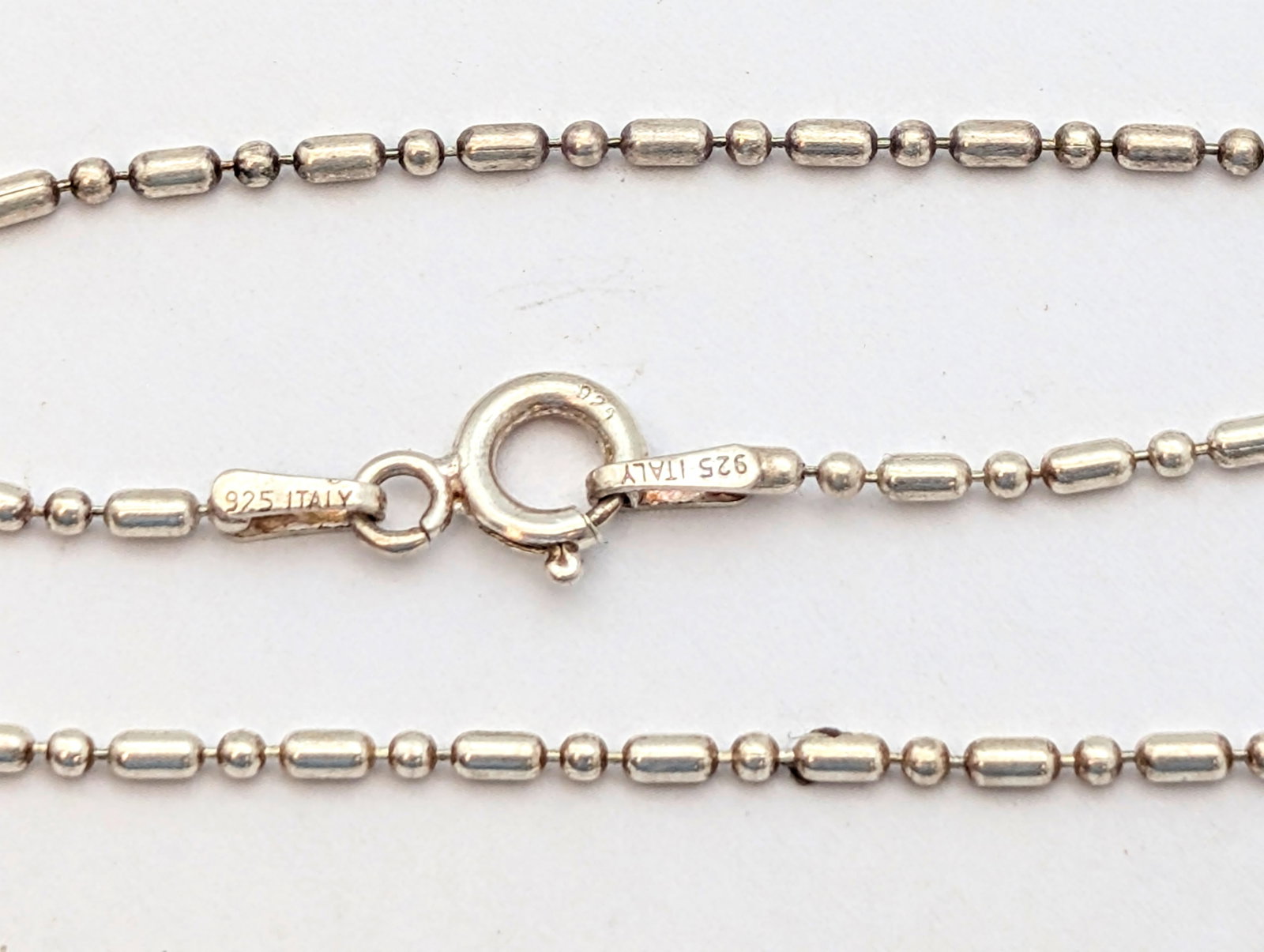 Classic Sterling Silver Necklace w/ Paw Print Pendant- 19.25g - 6