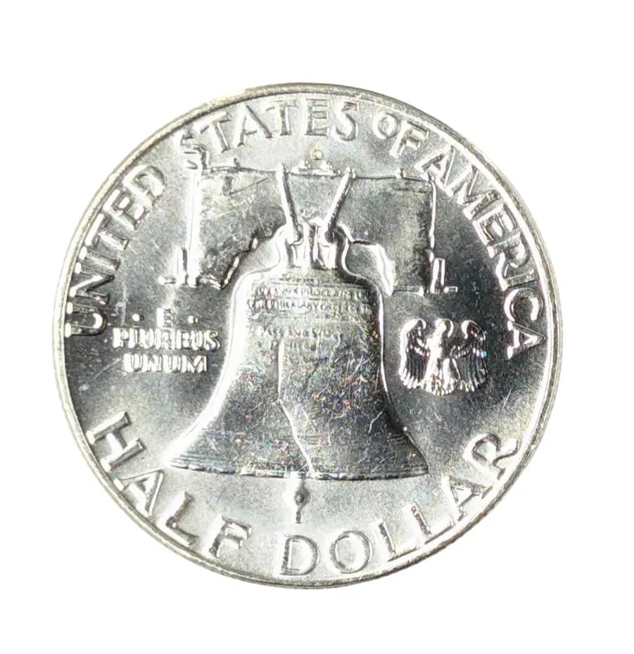 1963-D Uncirculated Silver Franklin Half Dollar - 2