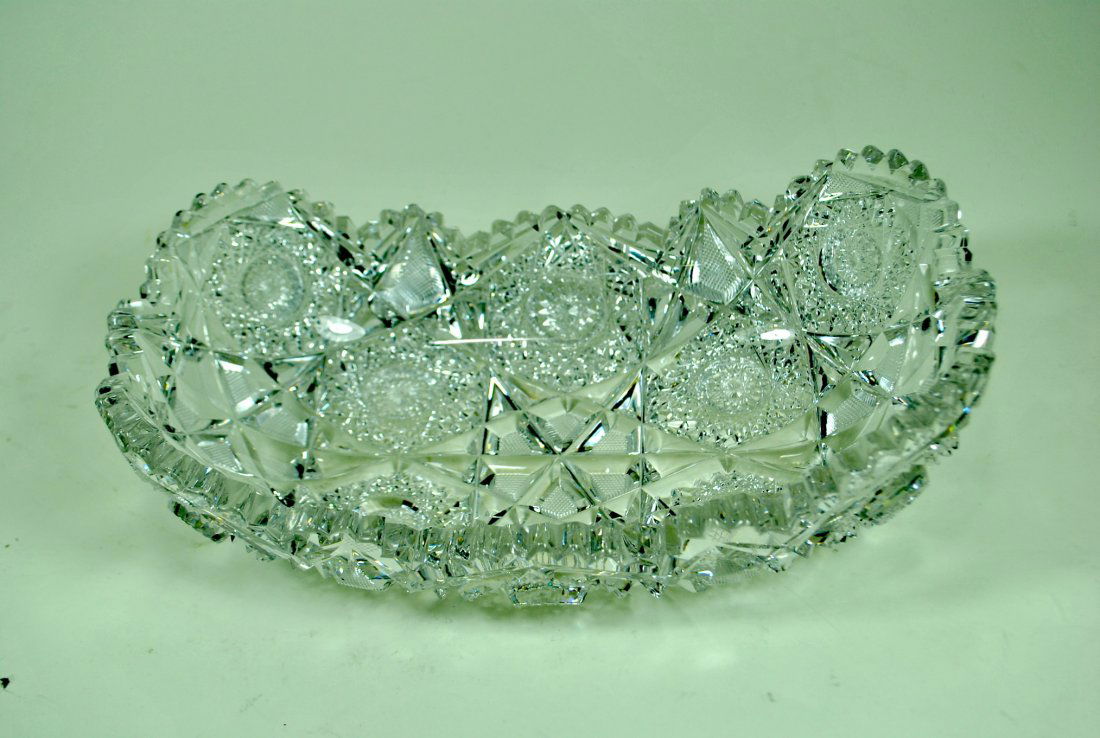 Allover Brilliant Cut Glass Bread Tray (1 of 8)