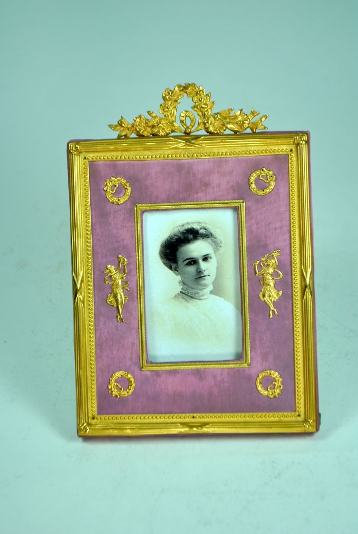 Austrian Bronze Frame w/Figural Ormolu (1 of 4)