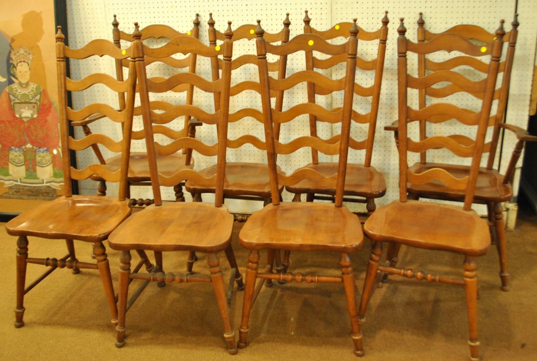 Set Of 8 Tell City Maple Ladder Back Dining Chairs Feb 22 2017 Set Of 8 Tell City Maple Ladder Back Dining Chairs Feb 22 2017 Berman S Auction Gallery In Nj