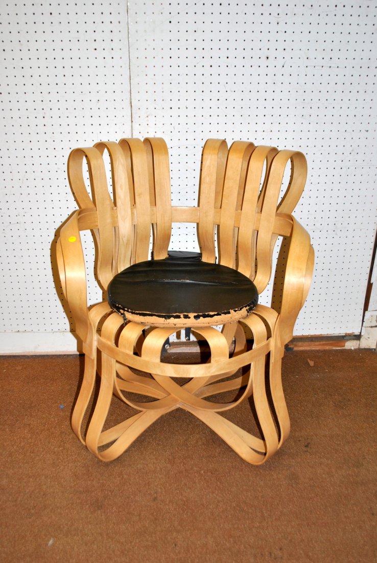 Frank Geary for Knoll 'Cross Check' Chair: 34"H x 27 1/2"W x 24"D Frank Geary for Knoll 'Cross Check' chair