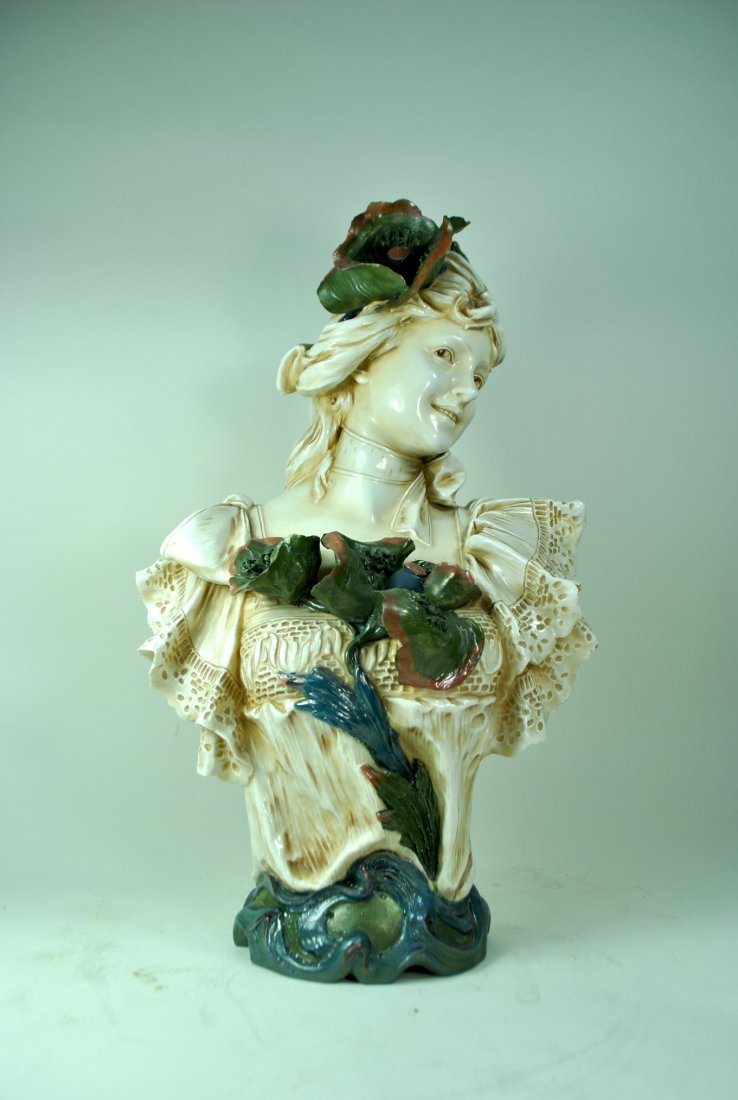 Signed Royal Dux Art Nouveau Bust of a Woman (1 of 10)