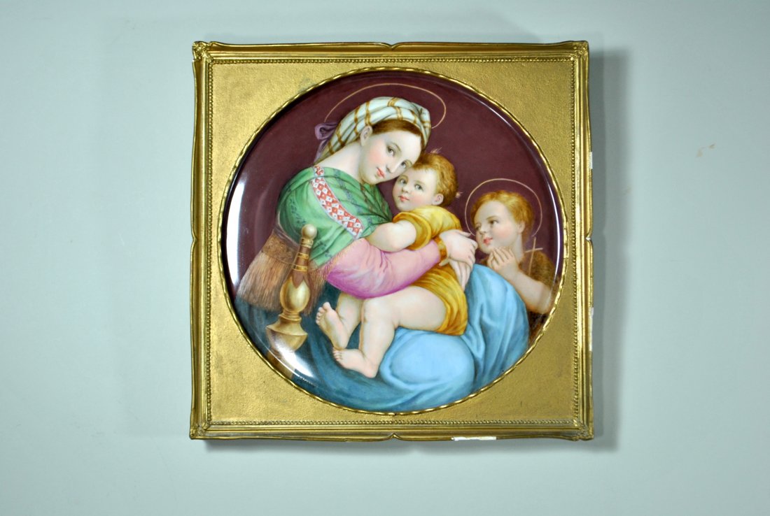 Signed Harand Hand Painted Porcelain Plaque (1 of 3)