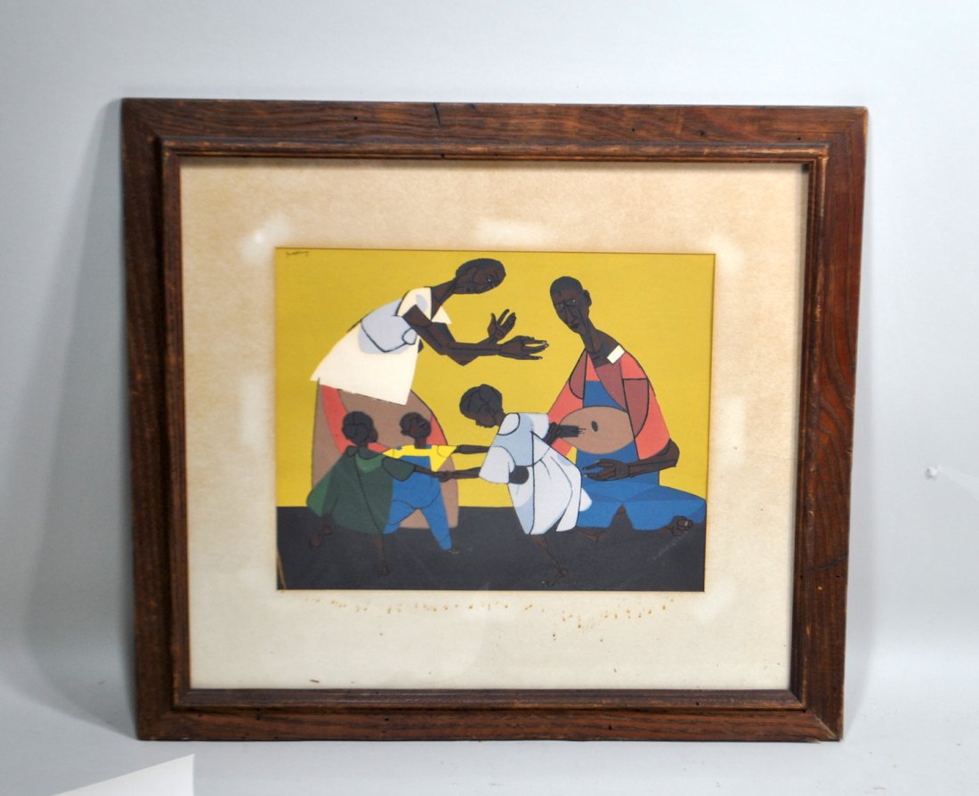 Signed Gwalthmey Screen Print 'Ring-Around-A-Rosey' (1 of 4)